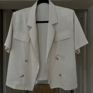 CREAM CROP BLAZER NWOT